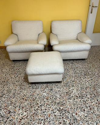 Poltrone con puff poggiapiedi