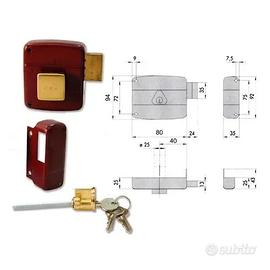 SERRATURA APPLICARE CISA DESTRA PORTE LEGNO