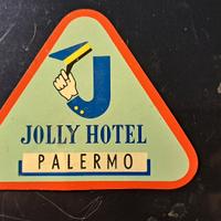 Etichetta per valigia vintage Jolly Hotel Palermo