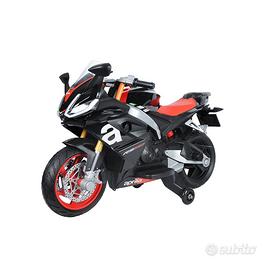 Moto cavalcabile elettrica Aprilia Rs660 Nera