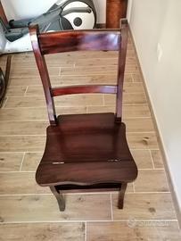 Sedia in legno tasformabile in scaletto