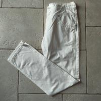 Pantaloni Stile Benetton Bianco Strappati Vintage