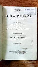 Storia Della Legislazione Romana 1857 Vintage