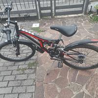 Bicicletta MTB MountainBike 24 pollici nero grigio