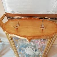 vetrinetta in vetro e in legno stile barocco