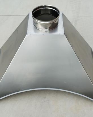 Cappa acciaio inox per barbecue cm 70x50