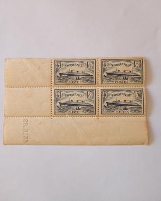 Coin daté  rara quartina 1935 Francia "Normandie" 