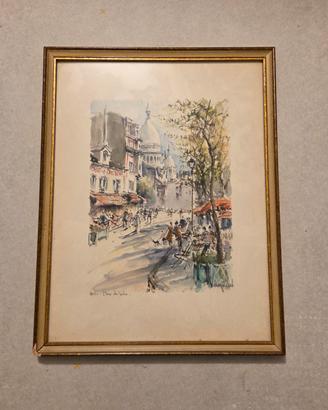 Dipinto Parigi - Place du Tertre (Montmartre)