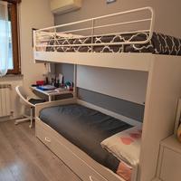 letto a castello Nidi Nuk,con rete reclinabile 