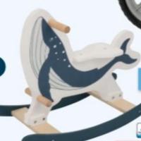 balena dondolo in legno 