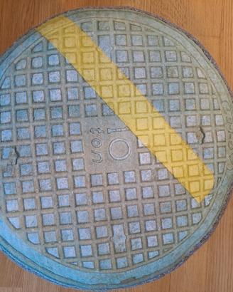 Coppia pouf cuscino IKEA PS 2014 manhole tombino