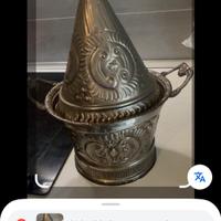 Tajine marocchino in metallo argentato