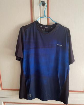T-shirt Artengo Tennis Uomo Nero Blu