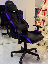 Trust Gaming Sedia da Gaming illuminata LED RGB GX
