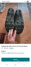 scarpe da calcio mis 37