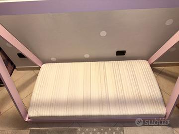 Struttura lettino montessori con materasso 70x140