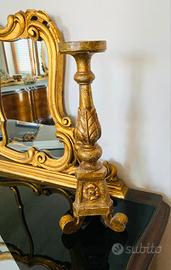 Candeliere antico dorato