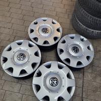 4 CERCHI IN FERRO USATI ORIGINALI VW 6X16 5X112