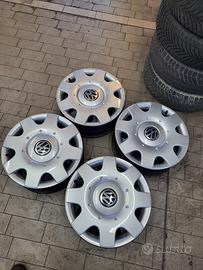 4 CERCHI IN FERRO USATI ORIGINALI VW 6X16 5X112