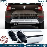 Coppia TERMINALI di Scarico per SKODA YETI Cromati