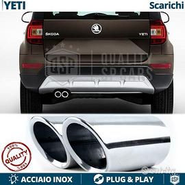Coppia TERMINALI di Scarico per SKODA YETI Cromati