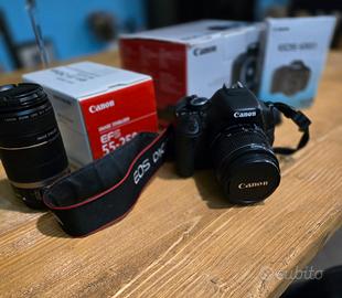 Canon eos 600d con obiettivo 18-55 e 55-250