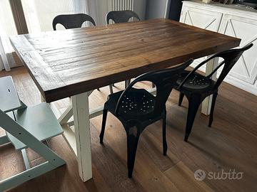 tavolo in legno naturale 160x95