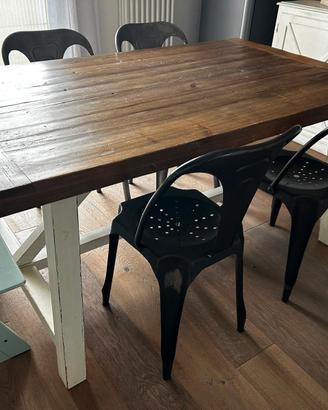 tavolo in legno naturale 160x95