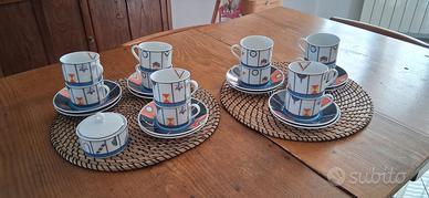Servizio 12 tazze da tè in porcellana + zuccherier