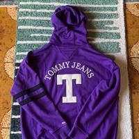 Felpa oversize tommy jeans viola