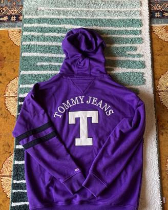Felpa oversize tommy jeans viola