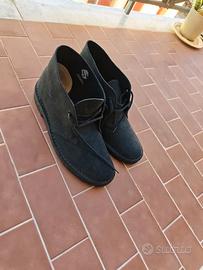 Clarks Desert Boots Blu Scuro in Camoscio