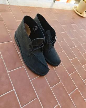 Clarks Desert Boots Blu Scuro in Camoscio
