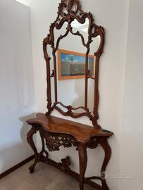 Console e specchiera barocco