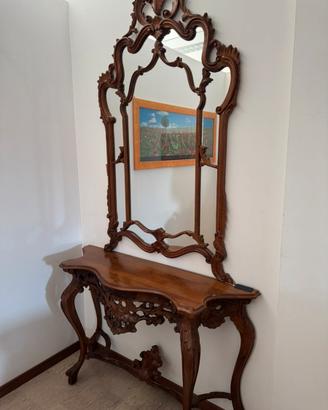 Console e specchiera barocco