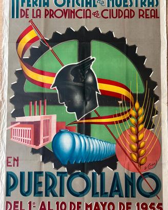 Poster vintage CIUDAD D FIERA DI PUERTOLLANO