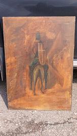 quadro olio tela firmato 