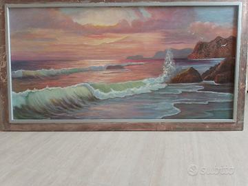 Dipinto Mare del Tramonto olio su tela