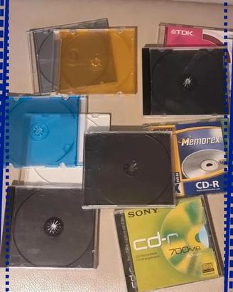 Lotto 10 custodie cd jewel case miste slimstandard