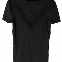 Maglia nera con pizzo donna L