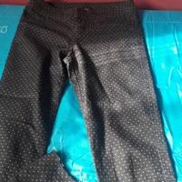 Jeans nero a pois bianchi Tg S