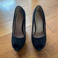 Scarpe con borchie Décolleté con tacco alto nere