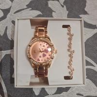 Auriol set Orologio  e bracciale cuori