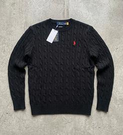 PULL Ralph Lauren Noir M Vintage Old Money Clean
