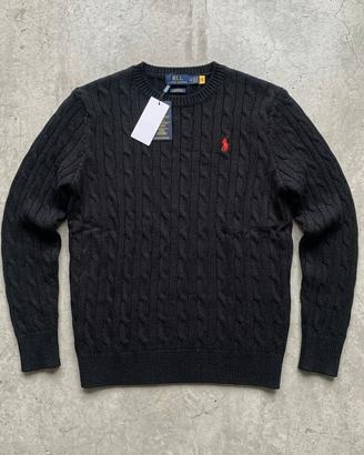 PULL Ralph Lauren Noir M Vintage Old Money Clean