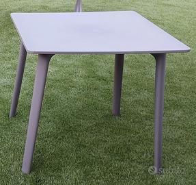 Tavolo 80x80 polipropilene nuovo colore cacao