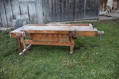 BANCO DA FALEGNAME ANTICO IN FAGGIO