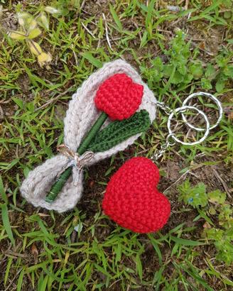 Set due portachiavi uncinetto.