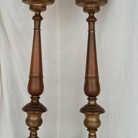 Due candelieri veneti, antichi, da altare