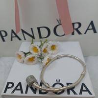 bracciale Pandora con chiusura in pavè 18 cm